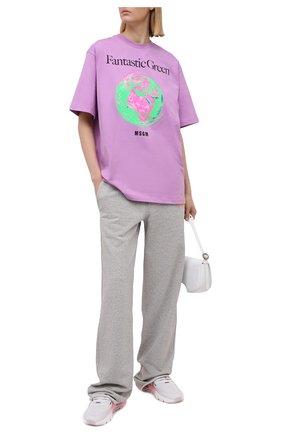 Женские хлопковые джоггеры HELMUT LANG серого цвета по цене 17800 руб., арт. K10DW207 | Фото 2 Женские хлопковые джоггеры HELMUT LANG серого цвета, арт. K10DW207 | Фото 2