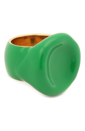 Женское кольцо BOTTEGA VENETA зеленого цвета, арт. 651193/VAHU4 | Фото 1 (Материал: Серебро; Региональные ограничения белый список (Axapta Mercury): RU)