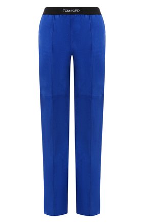 Женские замшевые брюки TOM FORD синего цвета по цене 368000 руб., арт. PAL713-LEX257 | Фото 1 Женские замшевые брюки TOM FORD синего цвета, арт. PAL713-LEX257 | Фото 1