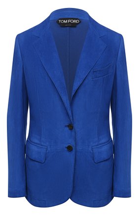 Женский замшевый жакет TOM FORD синего цвета по цене 464500 руб., арт. GIL463-LEX257 | Фото 1 Женский замшевый жакет TOM FORD синего цвета, арт. GIL463-LEX257 | Фото 1