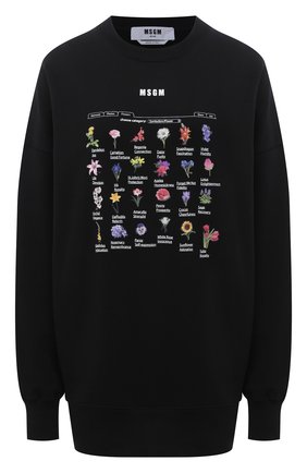 Женский хлопковый свитшот MSGM черного цвета по цене 29950 руб., арт. 3041MDM91 217299 | Фото 1 Женский хлопковый свитшот MSGM черного цвета, арт. 3041MDM91 217299 | Фото 1
