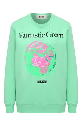 Женский хлопковый свитшот MSGM зеленого цвета по цене 24900 руб., арт. 3041MDM193 217119 | Фото 1 Женский хлопковый свитшот MSGM зеленого цвета, арт. 3041MDM193 217119 | Фото 1