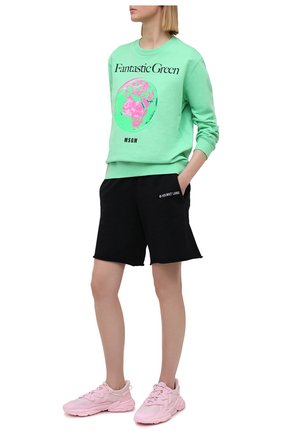 Женский хлопковый свитшот MSGM зеленого цвета по цене 24900 руб., арт. 3041MDM193 217119 | Фото 2 Женский хлопковый свитшот MSGM зеленого цвета, арт. 3041MDM193 217119 | Фото 2