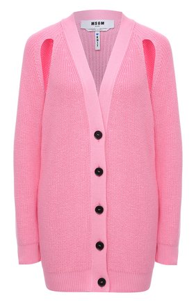Женский хлопковый кардиган MSGM светло-розового цвета по цене 41850 руб., арт. 3041MDM121 217291 | Фото 1 Женский хлопковый кардиган MSGM светло-розового цвета, арт. 3041MDM121 217291 | Фото 1