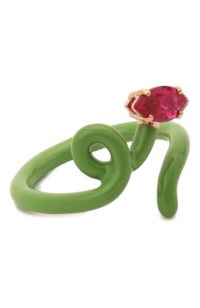 Женское кольцо BEA BONGIASCA зеленого цвета, арт. VR113RGS/M | Фото 1 (Материал: Металл)