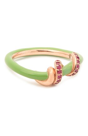 Женское кольцо BEA BONGIASCA зеленого цвета, арт. VR122RGS-G/M | Фото 1 (Материал: Металл)