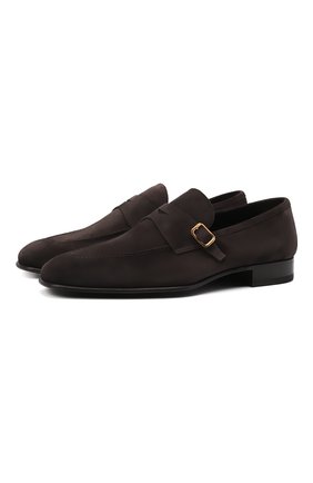 Мужские замшевые монки TOM FORD темно-коричневого цвета по цене 139500 руб., арт. J1298T-LCL018 | Фото 1 Мужские замшевые монки TOM FORD темно-коричневого цвета, арт. J1298T-LCL018 | Фото 1 (Материал внутренний: Натуральная кожа; Стили: Классический; Материал внешний: Замша, Кожа; Региональные ограничения белый список (Axapta Mercury): RU)