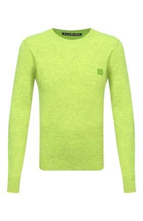 Мужской шерстяной свитер ACNE STUDIOS салатового цвета по цене 26250 руб., арт. C60023/M | Фото 1 Мужской шерстяной свитер ACNE STUDIOS салатового цвета, арт. C60023/M | Фото 1