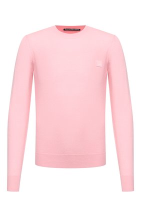 Мужской шерстяной свитер ACNE STUDIOS розового цвета по цене 23800 руб., арт. C60025/M | Фото 1 Мужской шерстяной свитер ACNE STUDIOS розового цвета, арт. C60025/M | Фото 1
