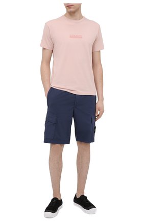 Мужская хлопковая футболка STONE ISLAND светло-розового цвета по цене 11550 руб., арт. 74152NS55 | Фото 2 Мужская хлопковая футболка STONE ISLAND светло-розового цвета, арт. 74152NS55 | Фото 2