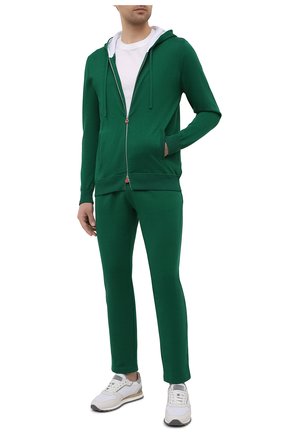 Мужской хлопковый кардиган KITON зеленого цвета по цене 121500 руб., арт. UK1050 | Фото 2 Мужской хлопковый кардиган KITON зеленого цвета, арт. UK1050 | Фото 2