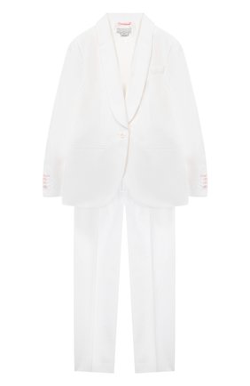 Детский хлопковый костюм STELLA MCCARTNEY белого цвета по цене 25500 руб., арт. 602864/SQKD9 | Фото 1 Детский хлопковый костюм STELLA MCCARTNEY белого цвета, арт. 602864/SQKD9 | Фото 1