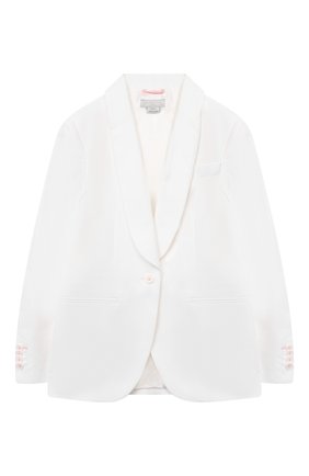 Детский хлопковый костюм STELLA MCCARTNEY белого цвета по цене 25500 руб., арт. 602864/SQKD9 | Фото 2 Детский хлопковый костюм STELLA MCCARTNEY белого цвета, арт. 602864/SQKD9 | Фото 2