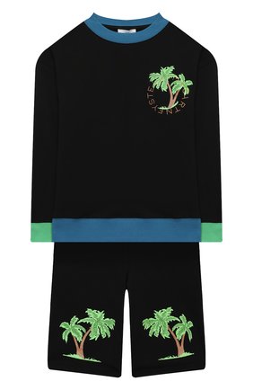 Детского комплект из лонгслива и шорт STELLA MCCARTNEY черного цвета по цене 10800 руб., арт. 602857/SQJ62 | Фото 1 Детского комплект из лонгслива и шорт STELLA MCCARTNEY черного цвета, арт. 602857/SQJ62 | Фото 1