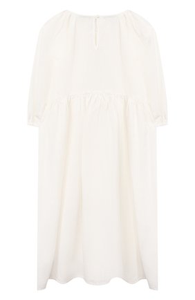 Детское платье из льна и хлопка STELLA MCCARTNEY белого цвета по цене 11650 руб., арт. 602781/SQK91 | Фото 2 Детское платье из льна и хлопка STELLA MCCARTNEY белого цвета, арт. 602781/SQK91 | Фото 2 (Рукава: Длинные; Случай: Повседневный; Материал внешний: Хлопок, Лен; Девочки Кросс-КТ: Платье-одежда; Ростовка одежда: 12 лет | 152 см, 13 - 15 лет | 158 см, 16 лет | 164 см, 3 года | 98 см, 4 года | 104 см, 5 лет | 110 см)