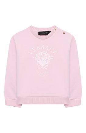 Детский комплект из свитшота и брюк VERSACE розового цвета по цене 25150 руб., арт. 1000308/1A00254 | Фото 2 Детский комплект из свитшота и брюк VERSACE розового цвета, арт. 1000308/1A00254 | Фото 2