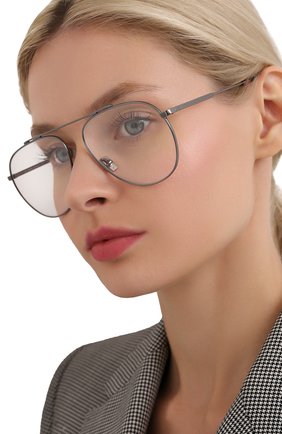 Женские оправа DIOR серого цвета по цене 17300 руб., арт. DI0R0221 KJ1 | Фото 2 Женские оправа DIOR серого цвета, арт. DI0R0221 KJ1 | Фото 2
