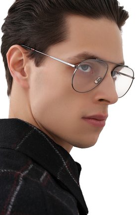 Женские оправа DIOR серого цвета по цене 17300 руб., арт. DI0R0221 KJ1 | Фото 3 Женские оправа DIOR серого цвета, арт. DI0R0221 KJ1 | Фото 3