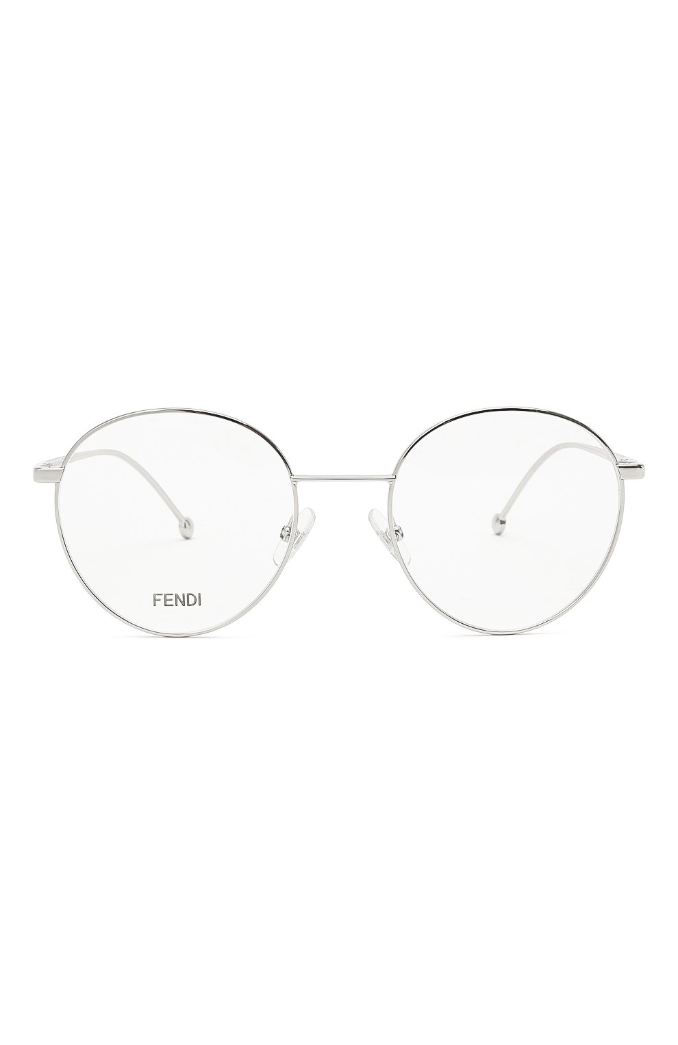 Женские оправа FENDI серебряного цвета по цене 19300 руб., арт. 0353 010 | Фото 3 Женские оправа FENDI серебряного цвета, арт. 0353 010 | Фото 3 (Тип очков: Оправа; Оптика Гендер: оптика-женское; Очки форма: Круглые)