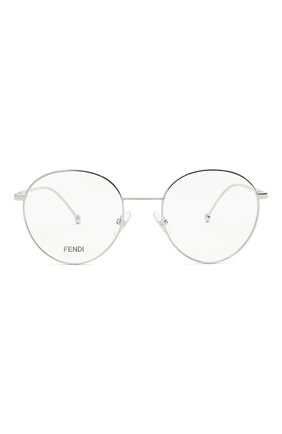 Женские оправа FENDI серебряного цвета по цене 19300 руб., арт. 0353 010 | Фото 3 Женские оправа FENDI серебряного цвета, арт. 0353 010 | Фото 3 (Тип очков: Оправа; Оптика Гендер: оптика-женское; Очки форма: Круглые)