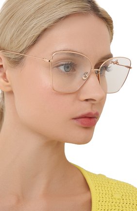 Женские оправа DIOR золотого цвета по цене 23000 руб., арт. DI0RSIGNATURE01 DDB | Фото 2 Женские оправа DIOR золотого цвета, арт. DI0RSIGNATURE01 DDB | Фото 2