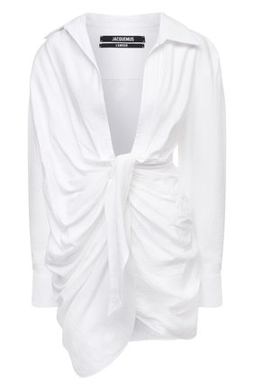 Женское платье из вискозы JACQUEMUS белого цвета по цене 51500 руб., арт. 211DR09/102100 | Фото 1 Женское платье из вискозы JACQUEMUS белого цвета, арт. 211DR09/102100 | Фото 1