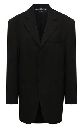 Женский жакет JACQUEMUS черного цвета по цене 73800 руб., арт. 211JA04/103990 | Фото 1 Женский жакет JACQUEMUS черного цвета, арт. 211JA04/103990 | Фото 1