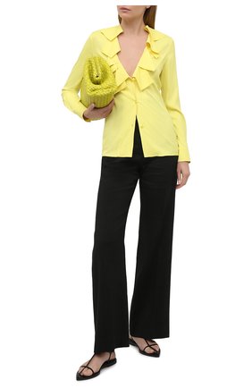 Женская блузка из вискозы BOTTEGA VENETA желтого цвета по цене 83700 руб., арт. 646584/V01N0 | Фото 2 Женская блузка из вискозы BOTTEGA VENETA желтого цвета, арт. 646584/V01N0 | Фото 2