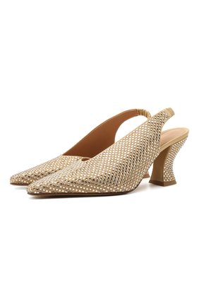 Женские кожаные туфли BOTTEGA VENETA золотого цвета по цене 135000 руб., арт. 651499/V0I70 | Фото 1 Женские кожаные туфли BOTTEGA VENETA золотого цвета, арт. 651499/V0I70 | Фото 1