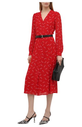 Женское платье MICHAEL MICHAEL KORS красного цвета по цене 26800 руб., арт. MH08Y46GKY | Фото 2 Женское платье MICHAEL MICHAEL KORS красного цвета, арт. MH08Y46GKY | Фото 2