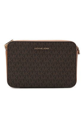 Женская сумка jet set medium MICHAEL MICHAEL KORS коричневого цвета по цене 24550 руб., арт. 32F8GF5M2B | Фото 1 Женская сумка jet set medium MICHAEL MICHAEL KORS коричневого цвета, арт. 32F8GF5M2B | Фото 1 (Сумки-технические: Сумки через плечо; Размер: medium; Ремень/цепочка: На ремешке; Материал: Текстиль, Экокожа)