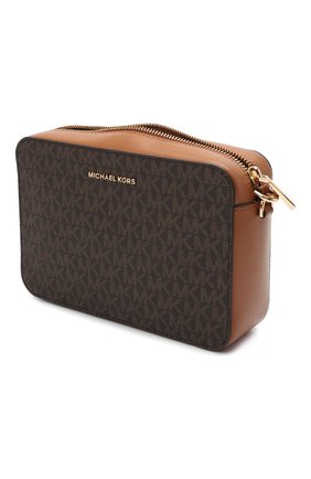 Женская сумка jet set medium MICHAEL MICHAEL KORS коричневого цвета по цене 24550 руб., арт. 32F8GF5M2B | Фото 4 Женская сумка jet set medium MICHAEL MICHAEL KORS коричневого цвета, арт. 32F8GF5M2B | Фото 4 (Сумки-технические: Сумки через плечо; Размер: medium; Ремень/цепочка: На ремешке; Материал: Текстиль, Экокожа)