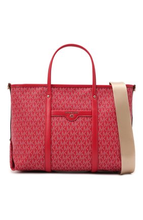 Женский сумка-тоут beck medium MICHAEL MICHAEL KORS красного цвета по цене 23450 руб., арт. 30H0LKNT2B | Фото 6 Женский сумка-тоут beck medium MICHAEL MICHAEL KORS красного цвета, арт. 30H0LKNT2B | Фото 6