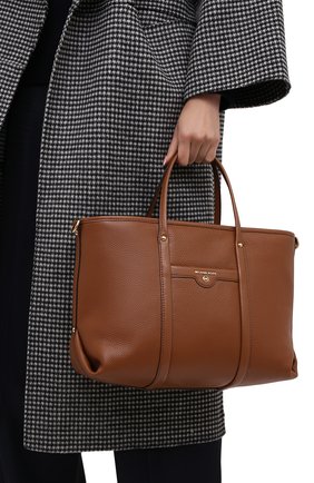 Женский сумка-тоут beck medium MICHAEL MICHAEL KORS коричневого цвета по цене 29400 руб., арт. 30H0GKNT2L | Фото 2 Женский сумка-тоут beck medium MICHAEL MICHAEL KORS коричневого цвета, арт. 30H0GKNT2L | Фото 2