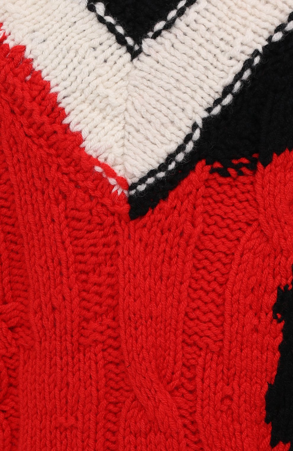 Мужской шерстяной свитер ALEXANDER MCQUEEN разноцветного цвета, арт. 651177/Q1ATN | Фото 5 (Материал внешний: Шерсть; Рукава: Длинные; Длина (для топов): Стандартные; Стили: Гранж; Принт: С принтом; Мужское Кросс-КТ: Свитер-одежда)
