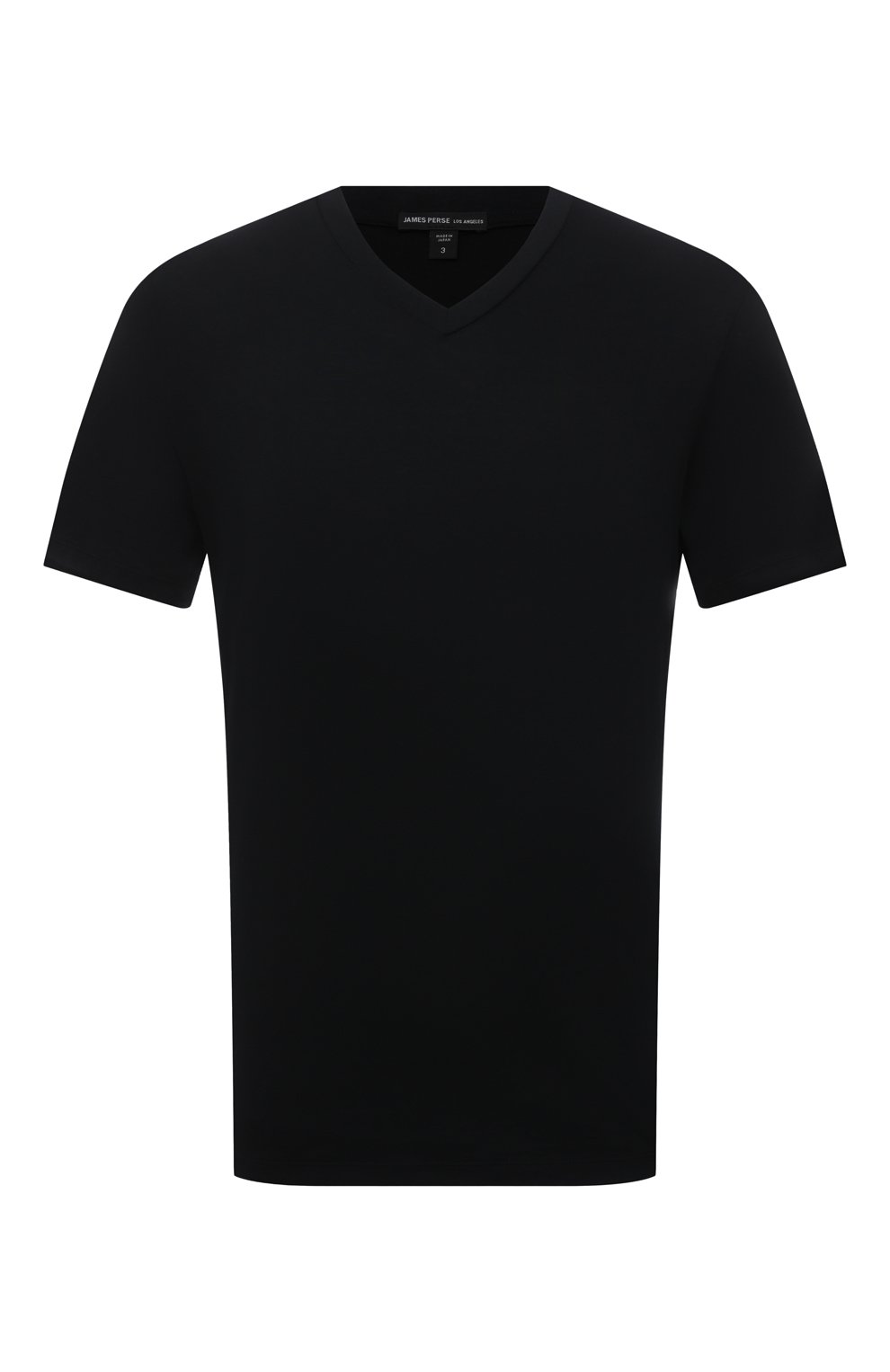 Мужская хлопковая футболка JAMES PERSE черного цвета, арт. MELJ3248 | Фото 1 (Принт: Без принта; Рукава: Короткие; Длина (для топов): Стандартные; Материал внешний: Хлопок; Стили: Кэжуэл)