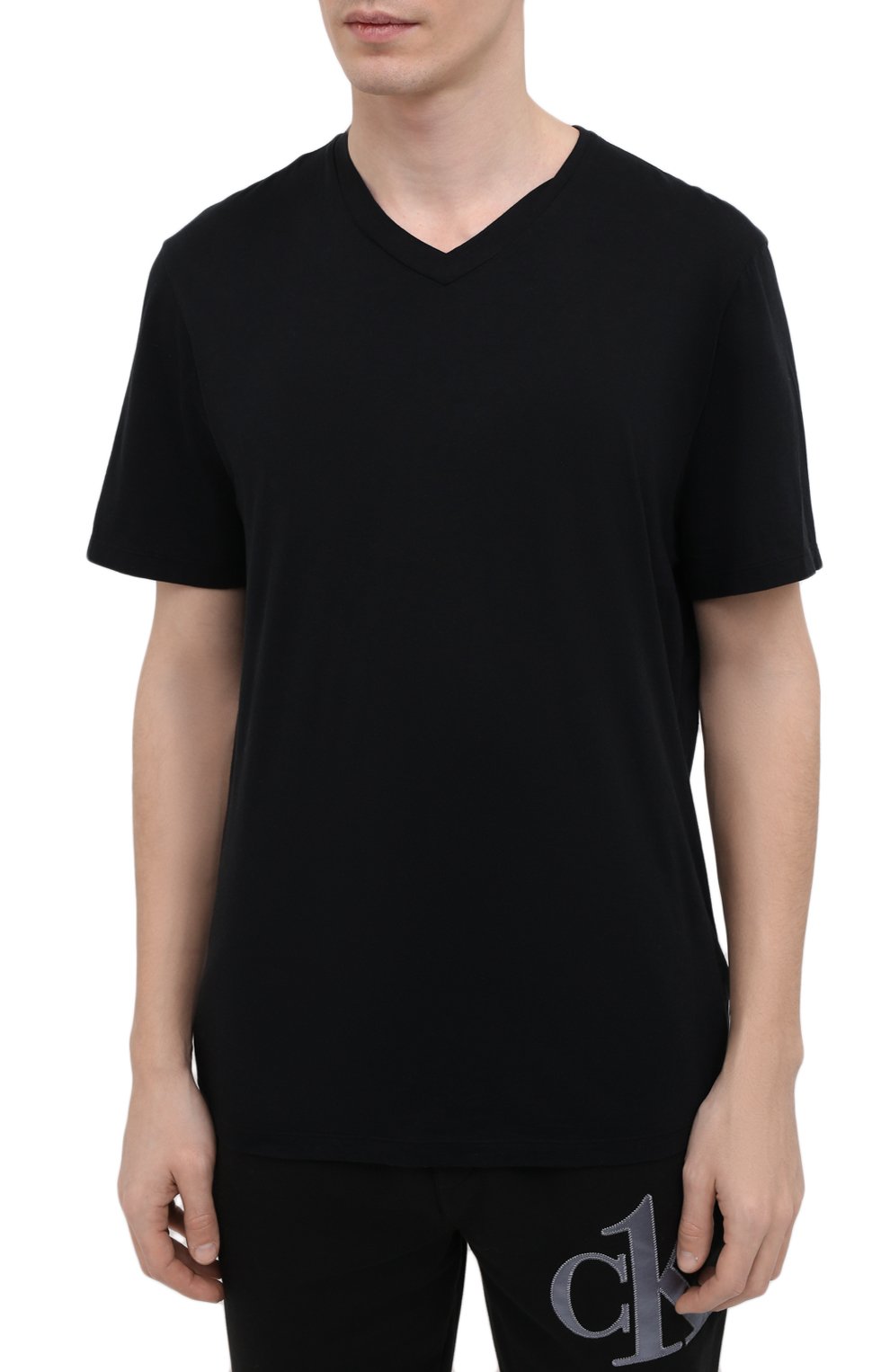 Мужская хлопковая футболка JAMES PERSE черного цвета, арт. MELJ3248 | Фото 3 (Принт: Без принта; Рукава: Короткие; Длина (для топов): Стандартные; Материал внешний: Хлопок; Стили: Кэжуэл)