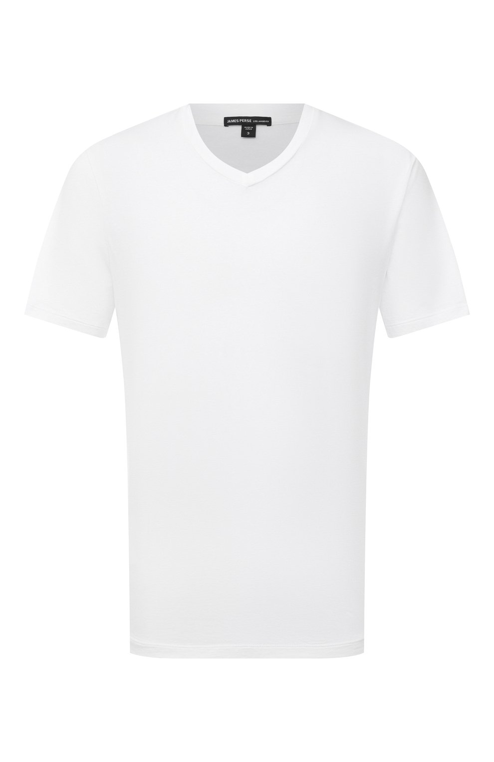 Мужская хлопковая футболка JAMES PERSE белого цвета, арт. MELJ3248 | Фото 1 (Принт: Без принта; Рукава: Короткие; Длина (для топов): Стандартные; Материал внешний: Хлопок; Стили: Кэжуэл)