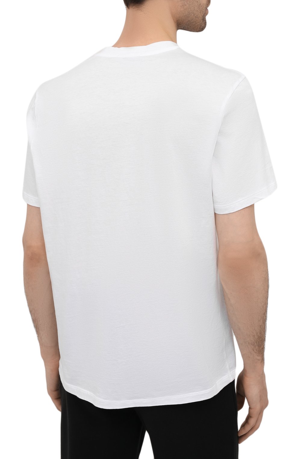 Мужская хлопковая футболка JAMES PERSE белого цвета, арт. MELJ3248 | Фото 4 (Принт: Без принта; Рукава: Короткие; Длина (для топов): Стандартные; Материал внешний: Хлопок; Стили: Кэжуэл)