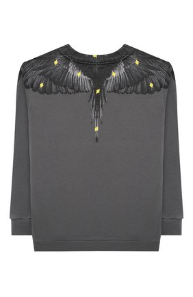 Детский хлопковый свитшот MARCELO BURLON KIDS OF MILAN темно-серого цвета по цене 14200 руб., арт. 21E/B/MB/2011/0020/2-6Y | Фото 2 Детский хлопковый свитшот MARCELO BURLON KIDS OF MILAN темно-серого цвета, арт. 21E/B/MB/2011/0020/2-6Y | Фото 2