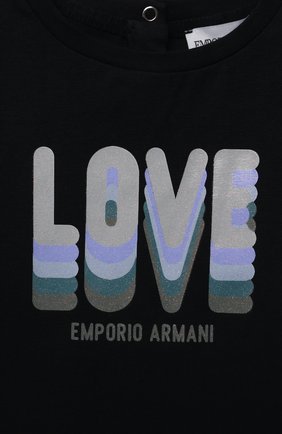Детский комплект из двух футболок EMPORIO ARMANI темно-синего цвета по цене 8875 руб., арт. 3KED01/3J2IZ | Фото 4 Детский комплект из двух футболок EMPORIO ARMANI темно-синего цвета, арт. 3KED01/3J2IZ | Фото 4
