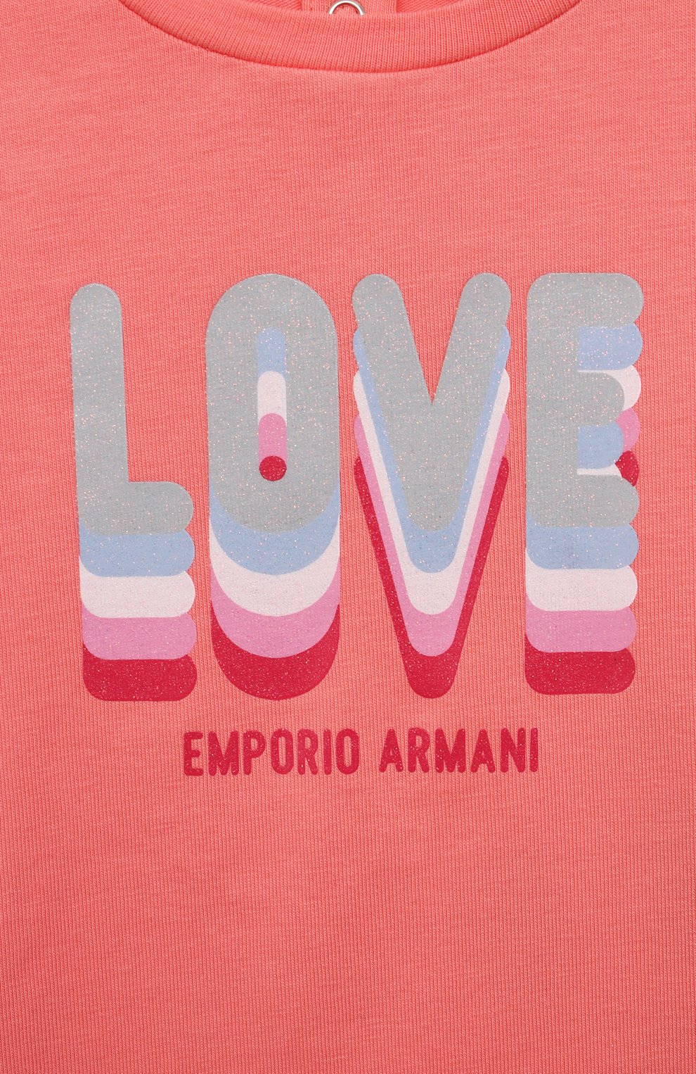 Детский комплект из двух футболок EMPORIO ARMANI кораллового цвета по цене 8875 руб., арт. 3KED01/3J2IZ | Фото 4 Детский комплект из двух футболок EMPORIO ARMANI кораллового цвета, арт. 3KED01/3J2IZ | Фото 4