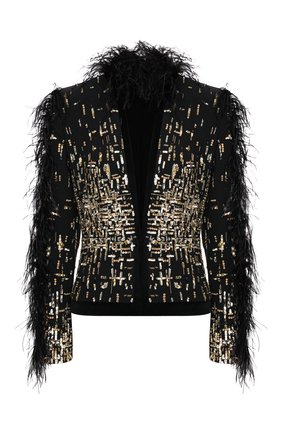 Женский жакет с отделкой перьями ZUHAIR MURAD разноцветного цвета по цене 498000 руб., арт. JKF21001/CRCA007 | Фото 1 Женский жакет с отделкой перьями ZUHAIR MURAD разноцветного цвета, арт. JKF21001/CRCA007 | Фото 1