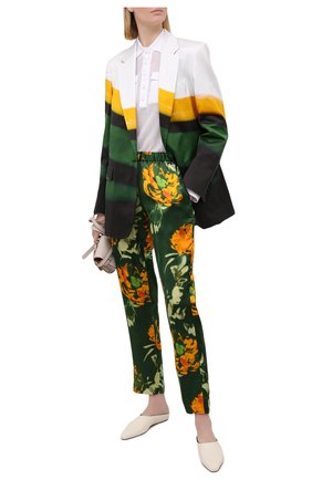 Женские брюки из вискозы и шелка DRIES VAN NOTEN зеленого цвета по цене 59950 руб., арт. 211-30909-2089 | Фото 2 Женские брюки из вискозы и шелка DRIES VAN NOTEN зеленого цвета, арт. 211-30909-2089 | Фото 2