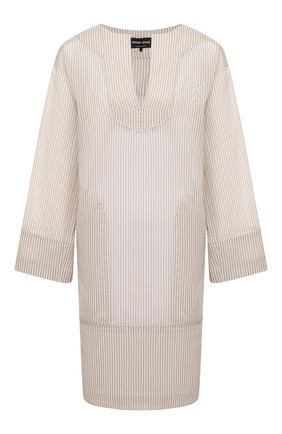 Женское хлопковое платье GIORGIO ARMANI бежевого цвета по цене 138500 руб., арт. 1SHVA087/T02FM | Фото 1 Женское хлопковое платье GIORGIO ARMANI бежевого цвета, арт. 1SHVA087/T02FM | Фото 1