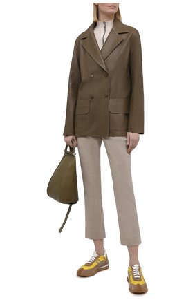 Женские шерстяные брюки ACNE STUDIOS бежевого цвета по цене 37750 руб., арт. AK0355 | Фото 2 Женские шерстяные брюки ACNE STUDIOS бежевого цвета, арт. AK0355 | Фото 2