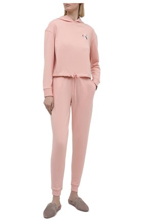 Женские хлопковые брюки CALVIN KLEIN розового цвета по цене 6940 руб., арт. QS6429E | Фото 2 Женские хлопковые брюки CALVIN KLEIN розового цвета, арт. QS6429E | Фото 2
