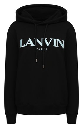 Женский хлопковое худи LANVIN черного цвета по цене 52100 руб., арт. RW-T0698J-JR32-P21 | Фото 1 Женский хлопковое худи LANVIN черного цвета, арт. RW-T0698J-JR32-P21 | Фото 1