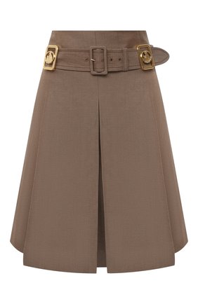 Женская юбка из шерсти и льна LANVIN темно-бежевого цвета по цене 94950 руб., арт. RW-ST411U-4797-P21 | Фото 1 Женская юбка из шерсти и льна LANVIN темно-бежевого цвета, арт. RW-ST411U-4797-P21 | Фото 1