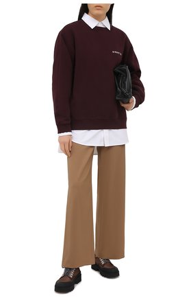 Женский хлопковый свитшот HELMUT LANG бордового цвета по цене 19150 руб., арт. K10DW507 | Фото 2 Женский хлопковый свитшот HELMUT LANG бордового цвета, арт. K10DW507 | Фото 2